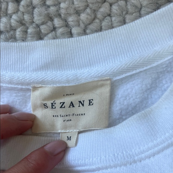 Sezane White Sweatshirt with Multicolor Lettering - Picture 4 of 5